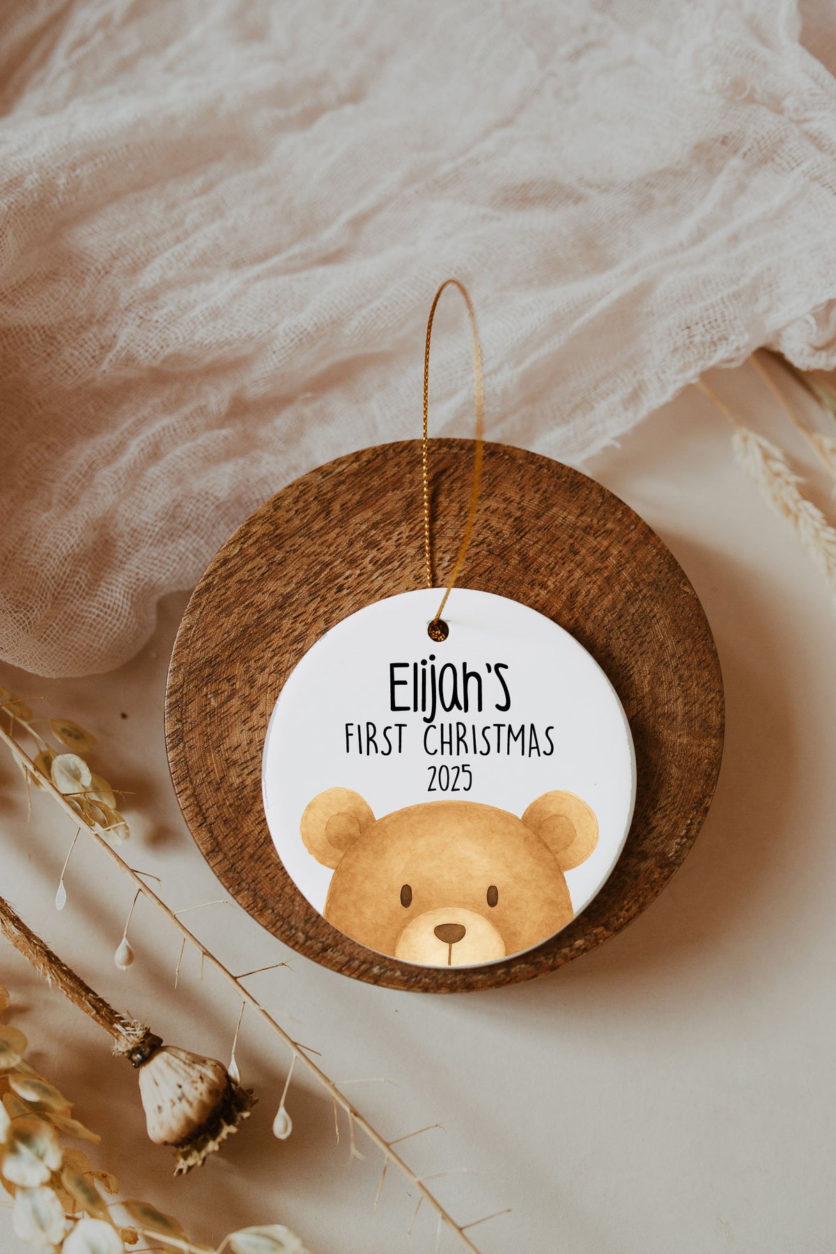 Teddy Bear First Christmas Ornament