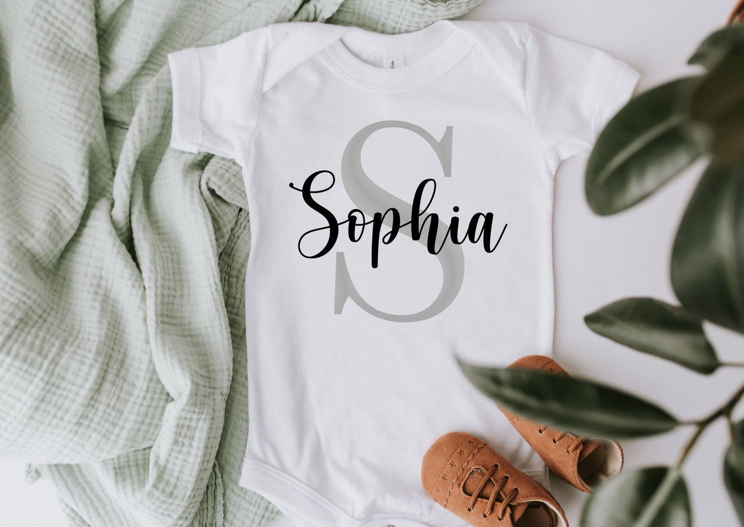 Name Monogram Custom Kids Shirts + Baby Onesie – Faith Lee Embroidery